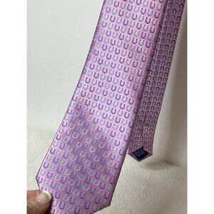 American Lifestyle Men's Horseshoe‎ Necktie Purple- Fast Shipping!